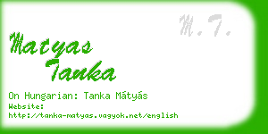 matyas tanka business card