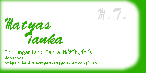 matyas tanka business card